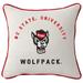 NC State Wolfpack Arched Square Piped Pillow