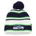 Youth '47 White Seattle Seahawks Stripling Cuffed Knit Hat with Pom