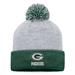 Women's Fanatics Branded Gray Green Bay Packers Cuffed Knit Hat with Pom