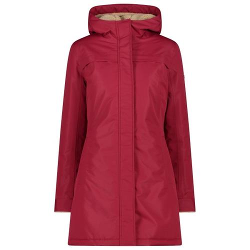 CMP – Women’s Parka Fix Hood Taslan Polyester – Mantel Gr 40 rot