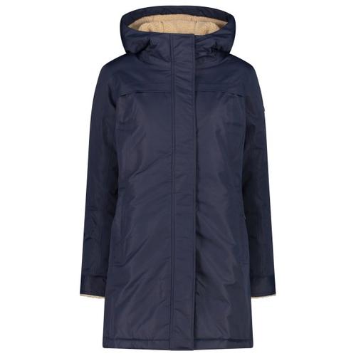 CMP – Women’s Parka Fix Hood Taslan Polyester – Mantel Gr 42 blau