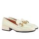 Women's Jenny Leather Block Heels Loafer - White 5 Uk Saint G