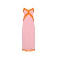 Women's Pink / Purple Crepe De Chine Silk Dress In Candy Pink Medium Jaaf