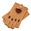 Brown Rome Spring - Men's Deerskin Fingerless Driving Gloves In Natural 8" 1861 Glove Manufactory