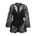 Women's Black Lace Tunic Blouse With Tank Top Included Large Concept a Trois