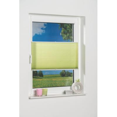 Plissee K-HOME "Klemmfix Pisa" Gr. 24, grün, B:85cm H:130cm, Obermaterial: 100% Polyester, Plissees, Crushed-Optik Image