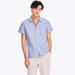 Nautica Men's Striped Linen Short-Sleeve Shirt Clear Sky Blue, L