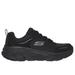 Skechers Women's Relaxed Fit: D'Lux Walker 2.0 - Daisy Doll Sneaker | Size 9.5 | Black | Leather/Textile/Synthetic