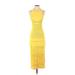 Esteban Cortazar Collective Casual Dress: Yellow Dresses - Women's Size Small