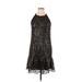 DKNY Casual Dress: Black Jacquard Dresses - Women's Size Medium