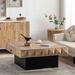 Loon Peak® Gurevich Block Coffee Table w/ Storage Wood in Brown | 18.3 H x 41.33 W x 41.33 D in | Wayfair BFAAB6FC4948470DA709CD5A0E30CAD5