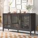 Red Barrel Studio® Accent Cabinet Wood in Brown | 33.9 H x 58.2 W x 15.7 D in | Wayfair 815770761EC5473B9D30116DC900040C