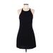 MNG Casual Dress - A-Line Halter Sleeveless: Black Print Dresses - Women's Size 8