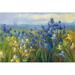 Lark Manor™ Blue & Yellow Flower Field V2 by Carol Rowan - Painting Print on Wrapped Canvas Metal in Blue/Green/Yellow | 32" H x 48" W | Wayfair