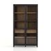 17 Stories Waverly Hall Cabinet Wood/Glass in Black/Brown | 83 H x 47.5 W x 18 D in | Wayfair 8FC6F660044649FE8CEC2E78FDE7BB71