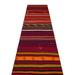Red 118 x 33 x 0.4 in Area Rug - Foundry Select Sabali Striped Machine Woven Runner 2'9" x 9'10" /Wool Area Rug in Wool | Wayfair