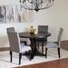 Latitude Run® Round 47.5" Dining Set Wood/Upholstered in Black/Brown | 30 H x 47.5 W x 47.5 D in | Wayfair 3504C5E647264343B93EA21EF0F69006