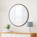 Latitude Run® Oversized Round Wall Mirror, Vanity Mirror Dressing Mirror for Bedroom Wall Decor in Black | 27.95 H x 27.95 W x 0.98 D in | Wayfair