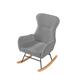 Latitude Run® Rocking Chair Wood/Metal/Manufactured Wood in Brown | 37.8 H x 25.9 W x 25.9 D in | Wayfair 4EC3C69F4DB144038E9CE3FF6D7B8769