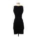 Nicole Miller Artelier Cocktail Dress - Bodycon Crew Neck Sleeveless: Black Print Dresses - Women's Size P