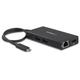 StarTech.com Adaptateur Multiport USB-C - Mini Station d'Accueil avec 4K HDMI 60W Power Delivery Pass-Through, GbE