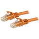 StarTech.com Câble réseau Cat6 Gigabit UTP sans crochet de 1 m - Cordon Ethernet RJ45 anti-accroc M/M Orange