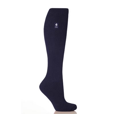 Heat Holder Knee High Socks Navy Size 4-8