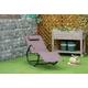 Outsunny Rocking Lounge Chair - Brown | Wowcher