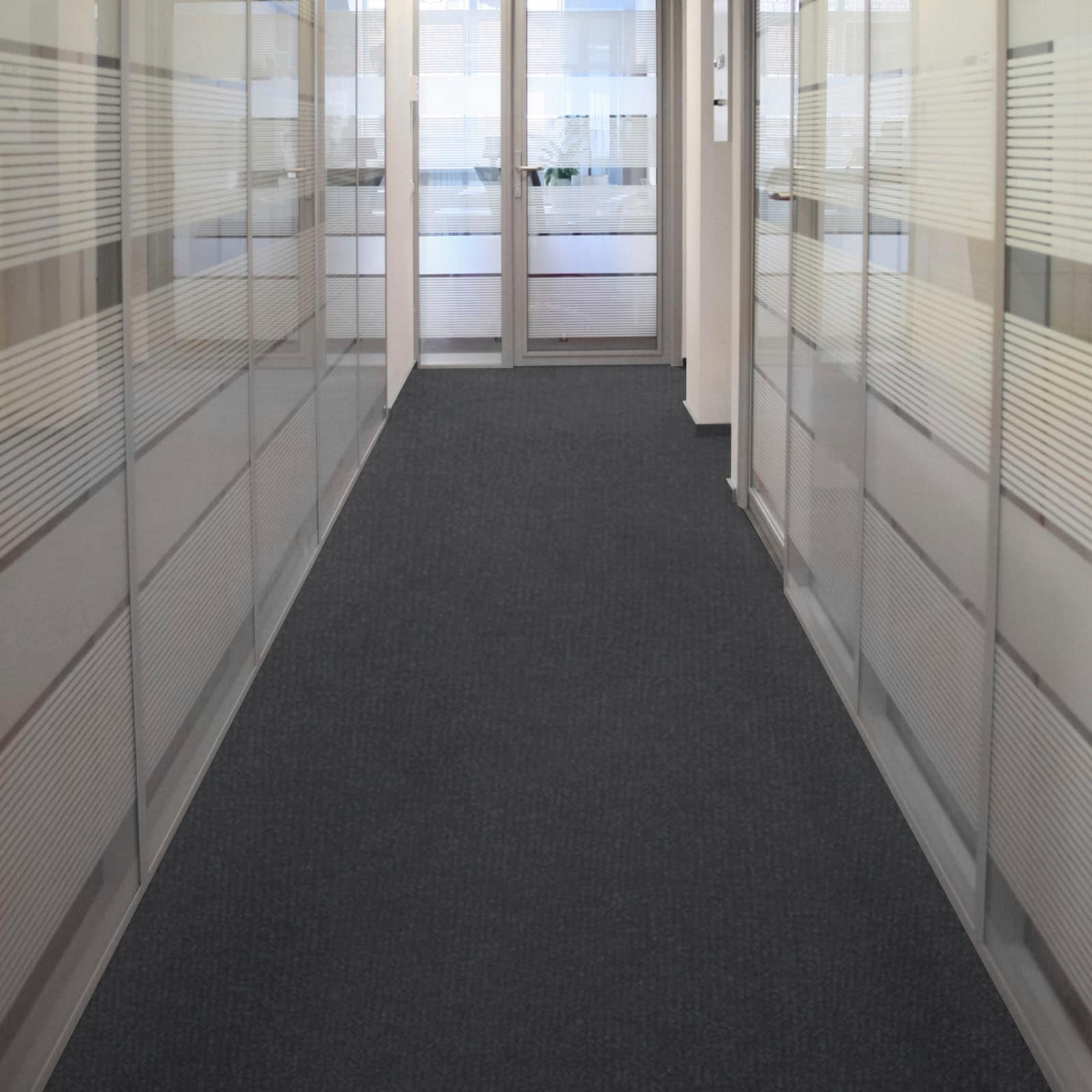 Teppichboden MY HOME "Malta", grau (anthrazit), B:200cm H:3mm L:700cm, Kunstfaser, Teppiche, verschiedene Farben & Größen, Polypropylen, Nadelfilz