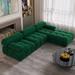 104" L-Shaped Sectional Sofa,Minimalist Velvet Sofas Couches with Reversible Chaise Ottoman