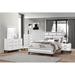 Aglae 5 Piece Chalk Rustic Panel Bedroom Set