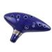 Alto C Ocarina 12 holes Funny 12 Holes Alto C Ceramic Ocarina Flute with Black Adjustable Lanyard (Blue)