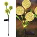 Outdoor Solar Power Garden Ornament Yard Decoration Fairy Lamps Path Light Lawn Lamps LED Dandelion Light WARM LIGHT