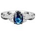 fimkaul Women s Rings Girls Large Saphire Ring Round Blue Gemstone Ring Vintage Ring Diamond Ring Ring Peacock Shape Peacock Ring Diamond Ring Big Diamond Ring Gifts