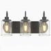 3-Light Bathroom Light Fixtures Black Vanity Lights Bathroom Vanity Lights over Mirror Wall Sconce for Indoor