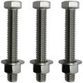 -13 X 4 . 304-STAINLESS Steel Bolts Nuts & WASHERS - 18-8 HEX Head Bolt - 304 Grade. General Purpose - Bolts Nuts Washers - 1/2 In X 4 In (100)