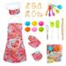 Kids Cooking and Baking Setï¼ŒChef Costume Set with Kids Apron Kids Chef Role Play Costume Dress Up Role Play Toys Pretend Play Cooking Baking