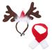 NUOLUX 1 Set Winter Pet Dog Clothes Christmas Theme Scarf Headband Pet Costume Supplies
