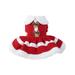 LSLJS Christmas Dog Costumes Christmas Decorations Cute Santa Winter Fleece Coat Red Skirt Cat Christmas Costumes Plush Keep Warm Soft Breathable Pet Costumes Christmas Pet Clothes for Dogs Cats