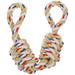 FRCOLOR Dog Toy For Large Dog Woven Rope Design Toy Dog Biting Rope Toy Indoor Dog Tug Rope Toy for Gift