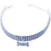 Mini Bone Shape Pendant Shining Rhinestone Pet Ring Dog Collar Luxury Pet Supplies Pet Collar Adjustable Buckle Chain Necklace for Pet Dog (Blue Size S)