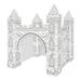 1 Set of Paper Colorizing 3D Castle Model Coloring DIY Coloring Puzzle