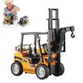 KZLO DIY Building Blocks Kit 1:24 City Construction Team Truck Crane Forklift Figures Friends Bricks Educational Toys for Kids