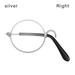 For Blythe Clear Lens Round Frame Eyeglasses Unilateral Doll Glasses Lovely Eyewear SILVER RIGHT
