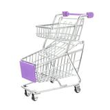 Cart Shopping Mini Supermarkettrolley Miniature Kids Grocery Handcart Basket Metal Baby Tinytable Small Storage Room