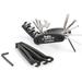 WOTOW Bike Repair Tool Kit 16 in 1 Bicycle Multitool with Bike Tire Levers Hex Spoke Wrench Multi Function Accessories Set for Road Mountain Bikes