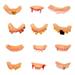 Fake Teeth Braces 24pcs Teeth Braces Tricky Toy Buckteeth Denture Party Props Supplies for Halloween Masquerade Costume Party Cosplay (Random Style)
