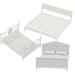 FRCOLOR 1 Set of Mini House Furniture DIY Mini Bed Furniture Miniature Bed Toy Mini House Bed