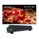 Sony XR75X93L 75 Inch 4K Mini LED Smart Google TV with PS5 Features with a Mackie CR-STEALTHBAR Desktop Soundbar with Bluetooth (2023)