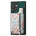 TECH CIRCLE For Samsung Galaxy S20 FE Case with Card Holder PU Leather Floral Flip Kickstand Card Slots Case Double Magnetic Clasp Durable Shockproof Cover for Galaxy S20 FE 6.5 2020 Green